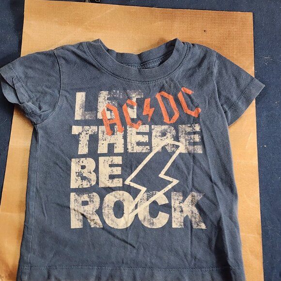 Rockware Anthill Trading Blue Cotton AC/DC Let There Be Rock SS Tee Size 24M - Picture 4 of 14